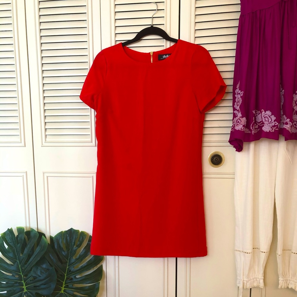 Red lulu’s dress with back zipper - small